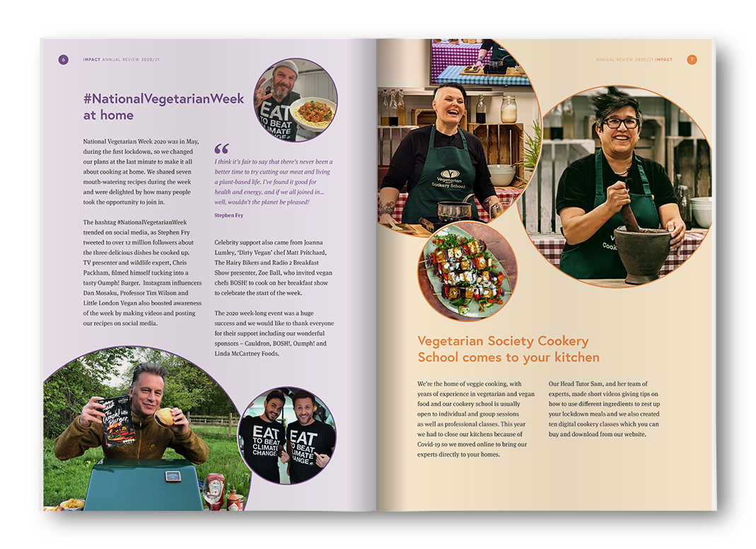 The Vegetarian Society Annual Review and Microsite