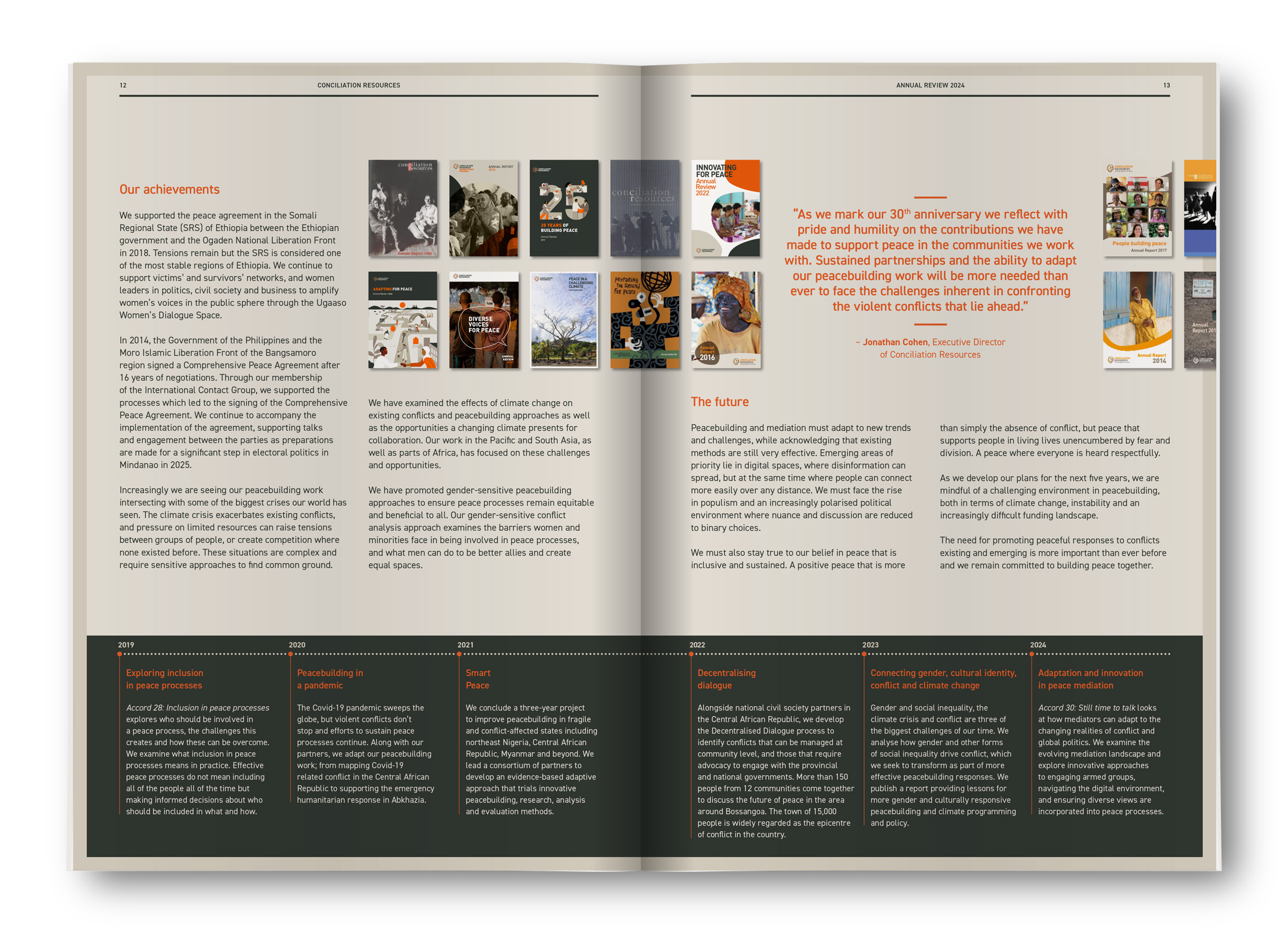 Conciliation Resources 30th Anniversary Annual Review